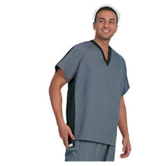 Fashion Seal Uniforms Scrub Shirt X-Large Pewter / Black 1 Pocket Short Sleeve Unisex - M-1076814-4374 - Each