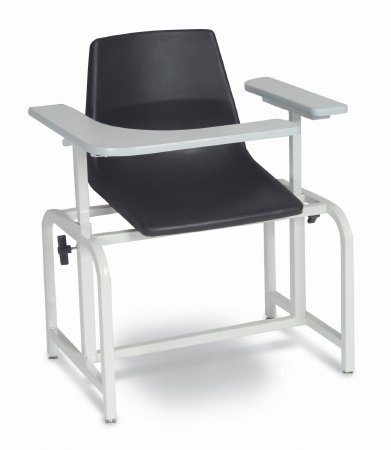 Winco Blood Drawing Chair Basic Single Adjustable Flip Up Armrest Black - M-342297-3641 - Each