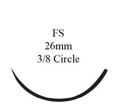 J & J Healthcare Systems Suture with Needle Mersilene™ Nonabsorbable Uncoated White Suture Braided Polyester Size 2 - 0 18 Inch Suture 1-Needle 26 mm Length 3/8 Circle Reverse Cutting Needle