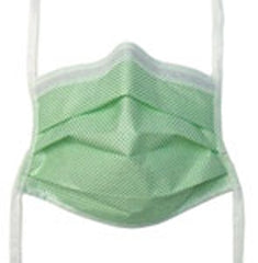 Precept Medical Products Surgical Mask Fog Shield® Anti-fog Tape Pleated Tie Closure One Size Fits Most Green Diamond NonSterile Not Rated