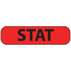 Precision Dynamics Pre-Printed Label MedVision® Advisory Label Red Paper STAT Black Alert Label 3/8 X 1-7/16 Inch - M-345437-2734 - Roll of 1
