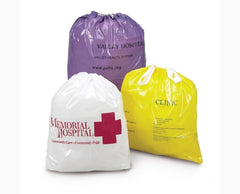 Medegen Medical Products LLC Patient Belongings Bag 4 X 19 X 20 Inch Polyethylene Drawstring Closure White - M-345886-4011 - Case of 250