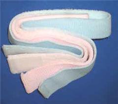 Vyaire Medical Abdominal Transducer Belts Reusable, 1 Pink Belt, 1 Blue Belt, Extended Tabs, 1-1/2 Inch X 48 Inch Transducer