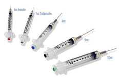 Retractable Technologies Syringe with Hypodermic Needle VanishPoint® 3 mL 25 Gauge 1 Inch Attached Needle Retractable Needle - M-348825-3958 - Box of 100