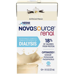 Nestle Healthcare Nutrition Oral Supplement / Tube Feeding Formula Novasource® Renal Vanilla Flavor Ready to Use 8 oz. Carton
