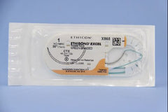Suture with Needle Ethibond Nonabsorbable Coated Green Suture Braided Polyester Size 1 30 Inch Suture 1-Needle 48 mm Length 1/2 Circle Taper Point Needle