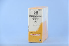 Suture with Needle Ethibond Nonabsorbable Coated Green Suture Braided Polyester Size 5 - 0 30 Inch Suture 1-Needle 17 mm Length 1/2 Circle Taper Point Needle