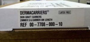 Zimmer Skin Graft Carrier Dermacarriers™ II 3 X 8 Inch Ratio 3:1 - M-350356-3786 - Box of 20