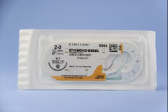 Suture with Needle Ethibond Nonabsorbable Coated Green Suture Braided Polyester Size 2 - 0 30 Inch Suture 1-Needle 26 mm Length 1/2 Circle Taper Cut Needle