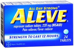 Bayer Pain Relief Aleve® 220 mg Strength Naproxen Sodium Tablet 24 per Bottle