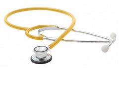 American Diagnostic Corp Pediatric Stethoscope Proscope™ 675 Yellow 1-Tube 21 Inch Tube Double-Sided Chestpiece