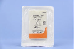 Suture with Needle Ethibond Nonabsorbable Coated Green Suture Braided Polyester Size 2 - 0 30 Inch Suture Double-Armed 22 mm Length 1/2 Circle Taper Point Needle