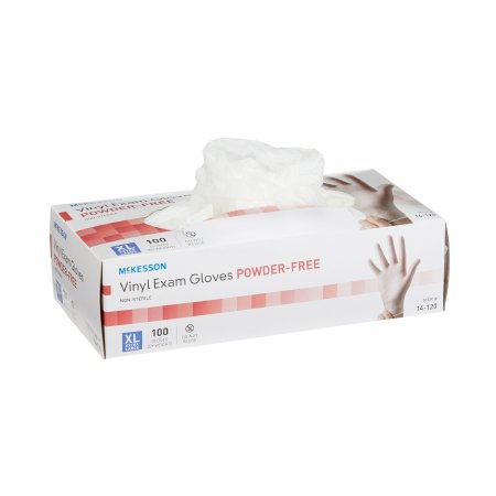 Exam Glove McKesson X-Large NonSterile Vinyl Standard Cuff Length Smooth Clear Not Chemo Approved - M-354441-3122 - Case of 1000