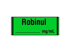 Shamrock Scientific Drug Label Shamrock Anesthesia Label ROBINUL / _____ mg / mL Green 1/2 X 1 Inch - M-355481-4060 - Roll of 1