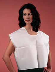 Tidi Products Exam Cape Tidi® White One Size Fits Most Front / Back Opening Without Closure Unisex