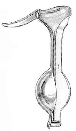 Miltex Vaginal Speculum/Retractor Miltex® Steiner-Auvard NonSterile Surgical Grade German Stainless Steel X-Long Single-ended Angled 90° Weighted 2.5 lbs. Reusable Without Light Source Capability - M-356118-1090 - Each