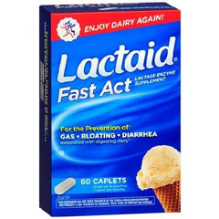 J & J Sales Dietary Supplement Lactaid® Ultra Lactase Enzyme 9000 FCC Units Strength Tablet 60 per Box