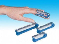 DJO Finger Splint ProCare® Small Without Fastening Left or Right Hand Blue / Silver