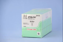 Suture with Needle Ethilon Nonabsorbable Uncoated Black Suture Monofilament Nylon Size 9 - 0 5 Inch Suture 1-Needle 5 mm Length 3/8 Circle Taper Point Needle