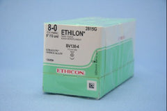 J & J Healthcare Systems Suture with Needle Ethilon™ Nonabsorbable Uncoated Black Suture Monofilament Nylon Size 8 - 0 5 Inch Suture 1-Needle 5 mm Length 3/8 Circle Taper Point Needle
