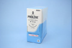 Suture with Needle Prolene Nonabsorbable Uncoated Blue Suture Monofilament Polypropylene Suture Size 0 30 Inch Suture 1-Needle 36 mm Length 3/8 Circle Reverse Cutting Needle