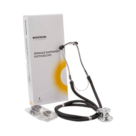 Sprague Stethoscope McKesson LUMEON™ Black 2-Tube 22 Inch Tube Double-Sided Chestpiece