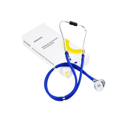 Sprague Stethoscope McKesson LUMEON™ Royal Blue 2-Tube 22 Inch Tube Double-Sided Chestpiece