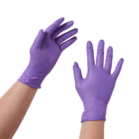 O&M Halyard Inc Exam Glove Purple Nitrile® Small NonSterile Nitrile Standard Cuff Length Textured Fingertips Purple Chemo Tested - M-365060-2426 - Box of 100