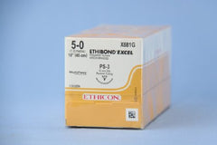 Suture with Needle Ethibond Nonabsorbable Coated Green Suture Braided Polyester Size 5 - 0 18 Inch Suture 1-Needle 16 mm Length 3/8 Circle Precision Point - Reverse Cutting Needle