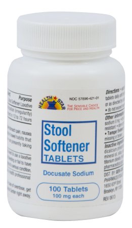 Stool Softener Geri-Care® Tablet 100 per Bottle 100 mg Strength Docusate Sodium