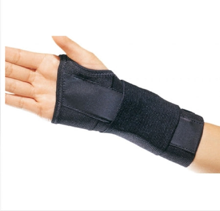 DJO Wrist Brace ProCare® CTS Contoured Aluminum / Cotton / Elastic Right Hand Black Medium