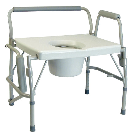 Graham-Field Commode Chair Lumex® Drop Arm Steel Frame Removable Back 25-1/2 Inch Seat Width