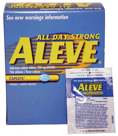 Bayer Pain Relief Aleve® 220 mg Strength Naproxen Sodium Caplet 100 per Bottle