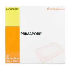 Smith & Nephew Adhesive Dressing Primapore 3-1/8 X 4 Inch Polyester Rectangle White Sterile