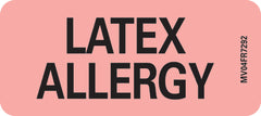 Precision Dynamics Pre-Printed Label MedVision® Allergy Alert Red Latex Allergy Black Alert Label 1 X 2-1/4 Inch - M-370861-4037 - Roll of 1