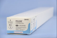 Suture with Needle Prolene Nonabsorbable Uncoated Blue Suture Monofilament Polypropylene Suture Size 0 18 Inch Suture 1-Needle 22 mm Length 1/2 Circle Taper Point Needle