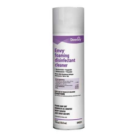 Lagasse Diversey™ Envy® Surface Disinfectant Cleaner Foaming 19 oz. Can Lavender Scent NonSterile - M-371686-4850 - Case of 12