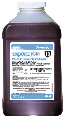 Lagasse Diversey™ expose® II 256 Surface Disinfectant Cleaner Phenolic Based Liquid Concentrate 2.5 Liter Bottle Citrus Scent NonSterile - M-371807-2667 - Case of 2