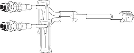 Baxter Extension Set 5 Inch Tubing 2 Ports 1.6 mL Priming Volume DEHP-Free - M-372637-2378 - Case of 200