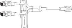 Baxter Extension Set 5 Inch Tubing 2 Ports 1.6 mL Priming Volume DEHP-Free - M-372637-2378 - Case of 200