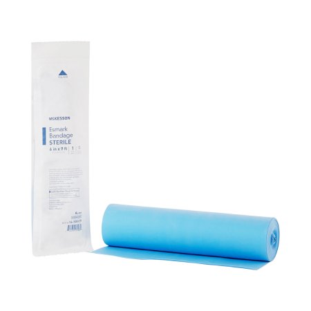 Esmark Compression Bandage McKesson 6 Inch X 3 Yard High Compression No Closure Blue Sterile