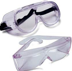 Cardinal Protective Goggles ChemoPlus™ Wraparound Clear Tint Plastic Lens Clear Frame Over Ear One Size Fits Most