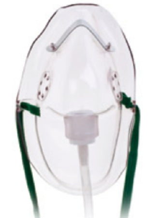 Teleflex LLC Oxygen Mask Hudson RCI® Elongated Style Adult One Size Fits Most Adjustable Head Strap / Nose Clip