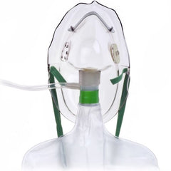 Teleflex LLC NonRebreather Oxygen Mask Elongated Style Adult One Size Fits Most Adjustable Head Strap / Nose Clip