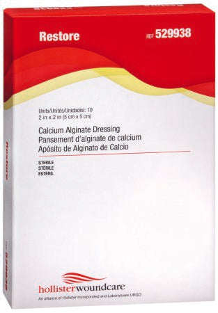 Hollister Calcium Alginate Dressing Restore™ 2 X 2 Inch Square Calcium Alginate Sterile