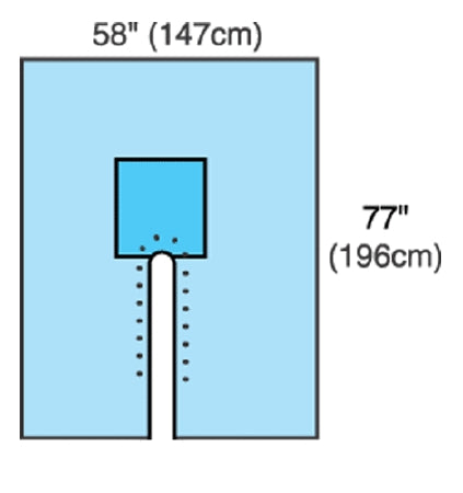 Cardinal Orthopedic Drape Split Drape 77 W X 120 L Inch Sterile