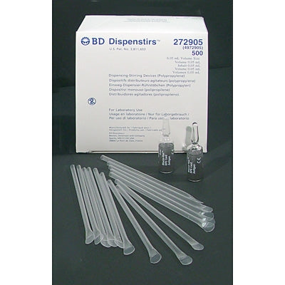 BD Specimen Dispensing / Stirring Device Dispenstirs* 0.05mL Volume, Clear Plastic 18mm Circle PRP Card Test