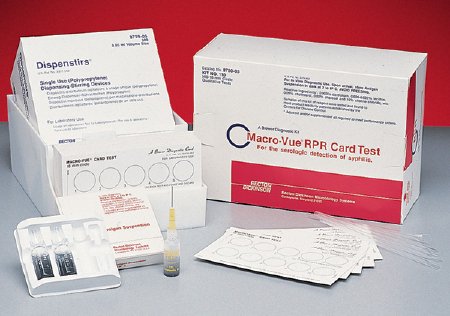 BD Rapid Test Kit BD Macro-Vue™ RPR No. 110 RPR Card Test Syphilis Screen Whole Blood / Serum Sample 500 Tests