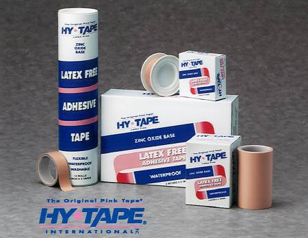 Hy-Tape International Medical Tape Hy-Tape® Waterproof Zinc Oxide-Based Adhesive 1 Inch X 5 Yard Pink NonSterile