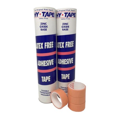 Hy-Tape International Medical Tape Hy-Tape® Waterproof Zinc Oxide-Based Adhesive 1/2 Inch X 5 Yard Pink NonSterile